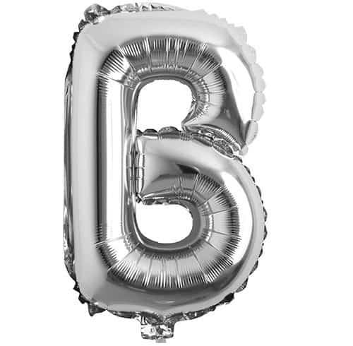 字母B銀色氣球