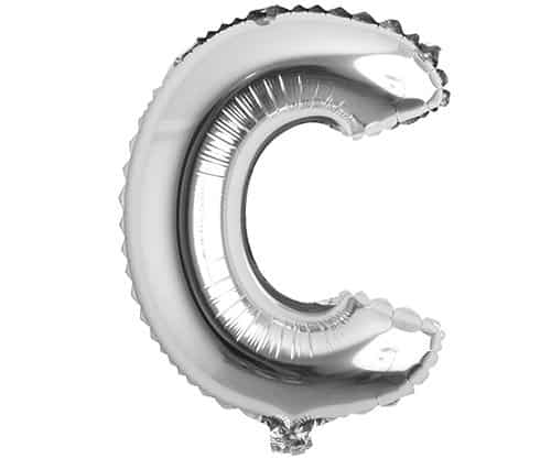 字母C銀色氣球