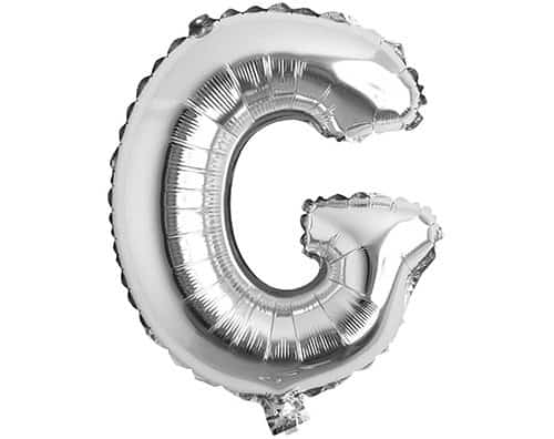 字母G銀色氣球