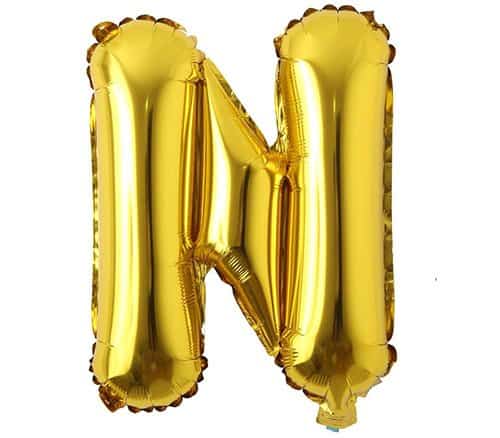 字母N氣球