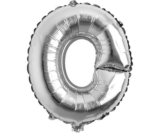 字母O銀色氣球
