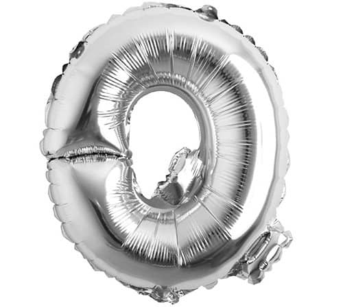 字母Q銀色氣球